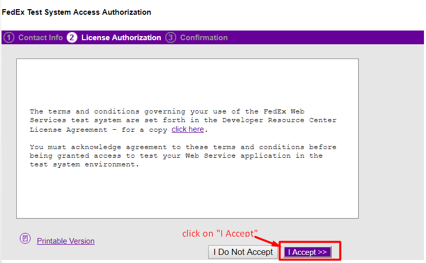 FedEx Licence Authorization