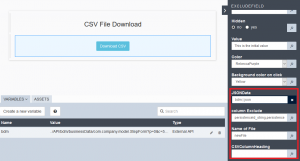 Custom Widget for BDM Download CSV