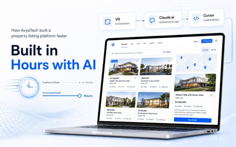 How AvyaTech Built a Property Listing Platform in Hours Using AI: A 2026 Case Study