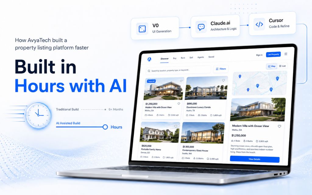 How AvyaTech Built a Property Listing Platform in Hours Using AI